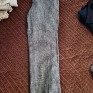 Banana Republic Gray Striped Cropped Pants